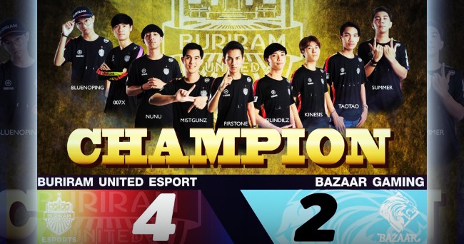 2สมยตด Buriram United Esports เฉอน Bazaar Gaming 4 2เกม ควาแชมป