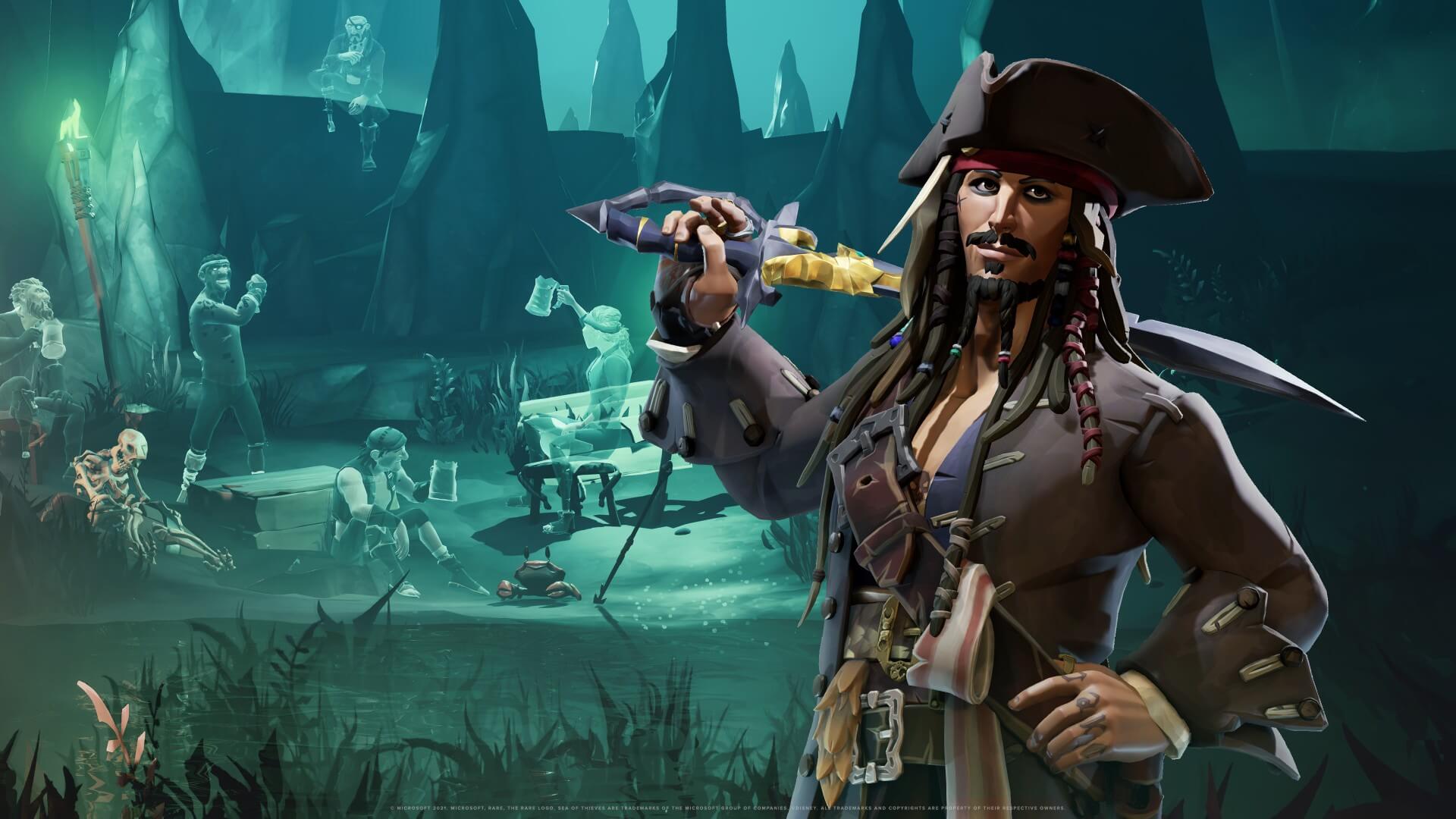 Sea of Thieves เปิดตัวอย่างเกมเพลย์ Pirates of the Caribbean กัปตันแจ็คสแปร์โรว์, กองเรือแห่ง