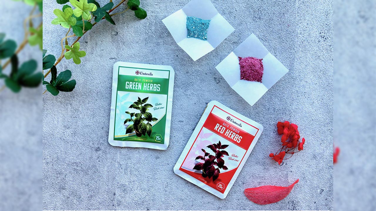 Bath Salt Red and Green Herbs