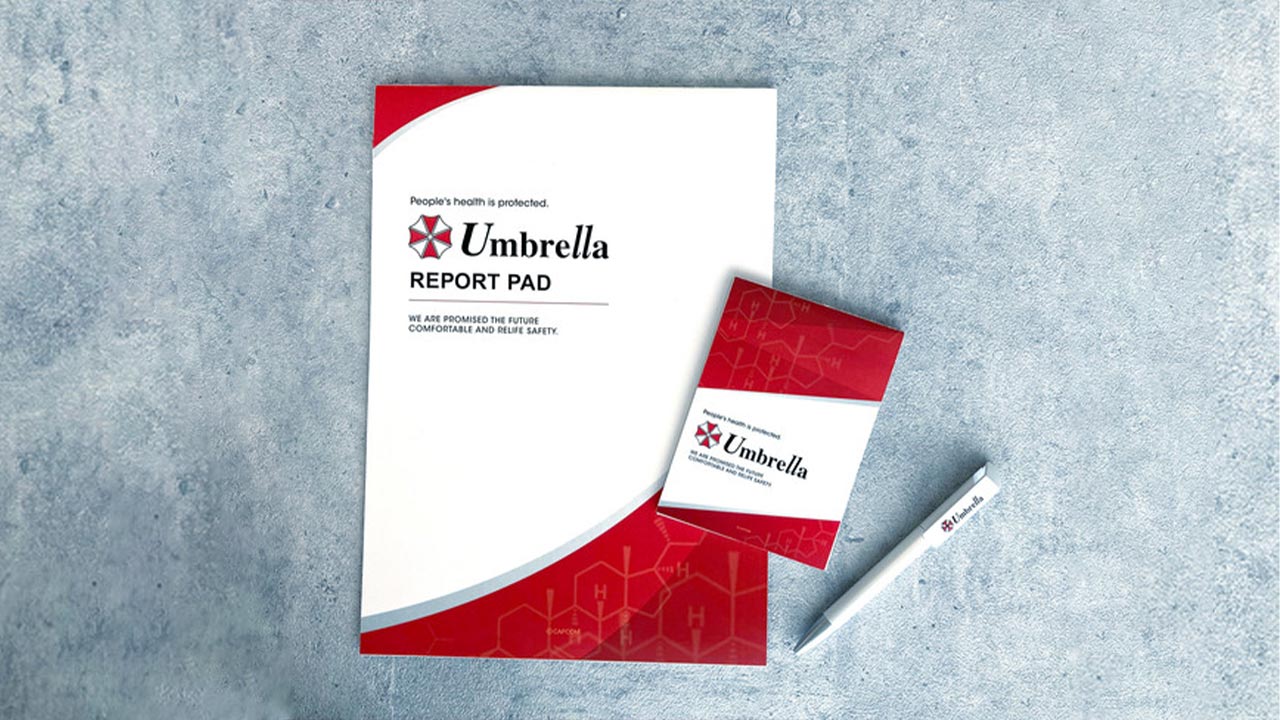 Umbrella Note pad and ball point pen