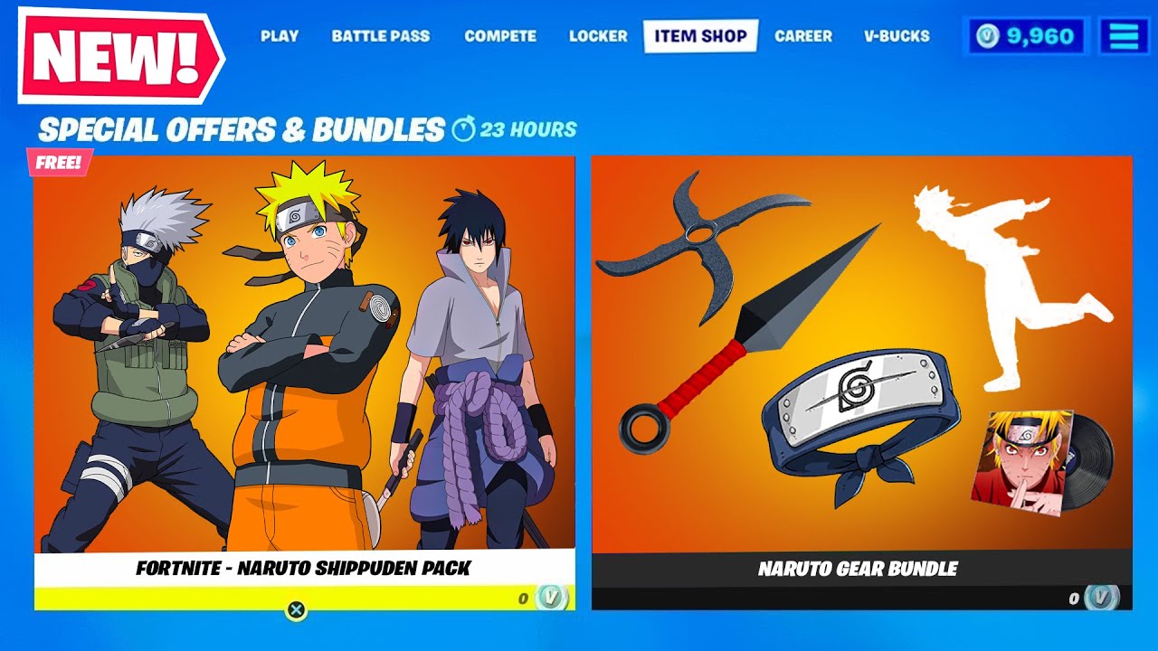 Naruto X Fortnite content