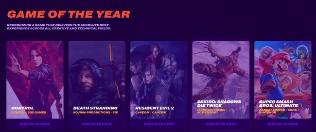 รวมผลรางวัลจากเวที The Game Awards 2019 - GG2