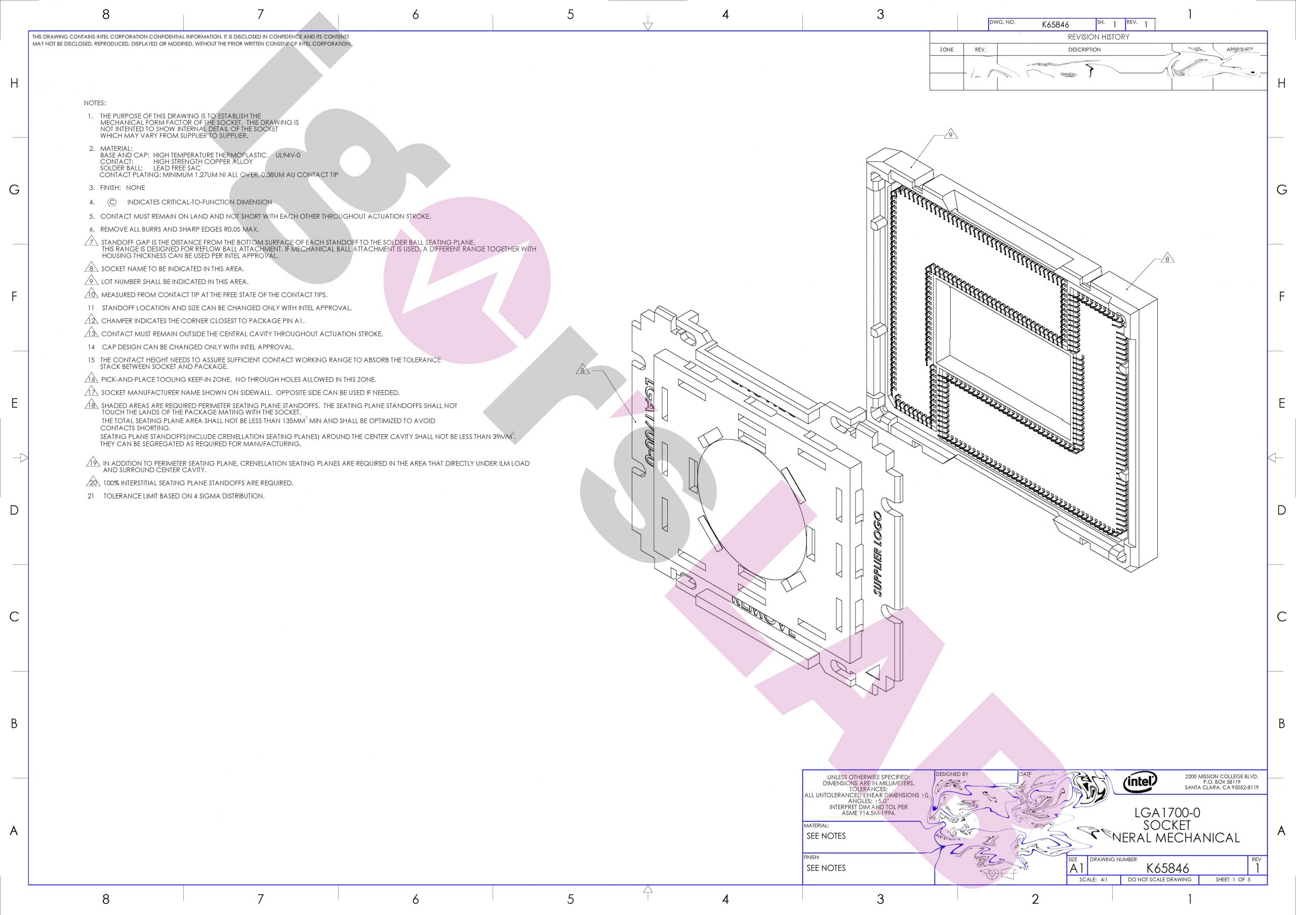 Intel LGA1700 socket Spec