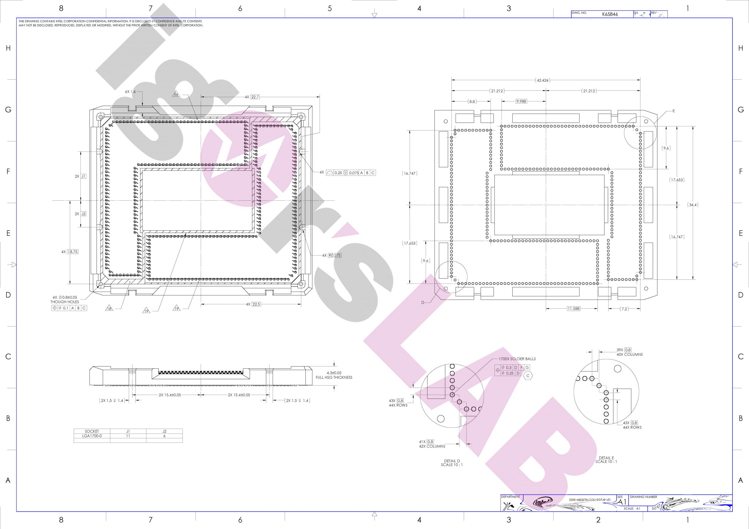 Intel LGA1700 socket Spec