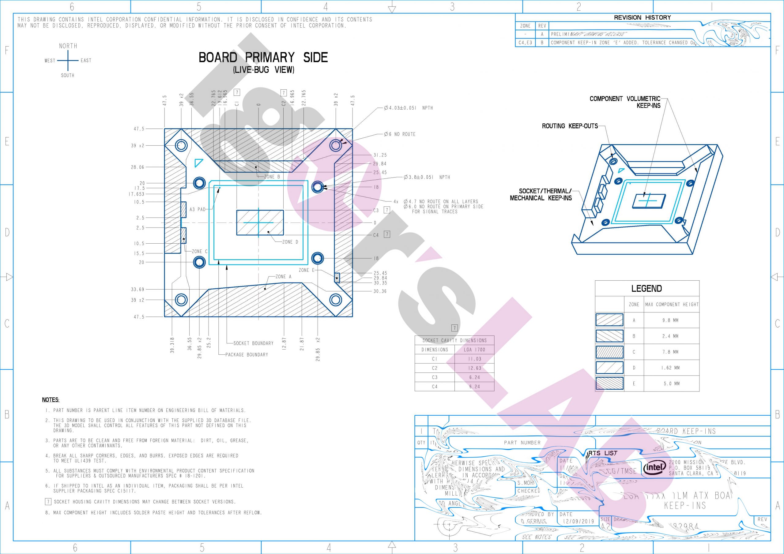 Intel LGA1700 socket Spec