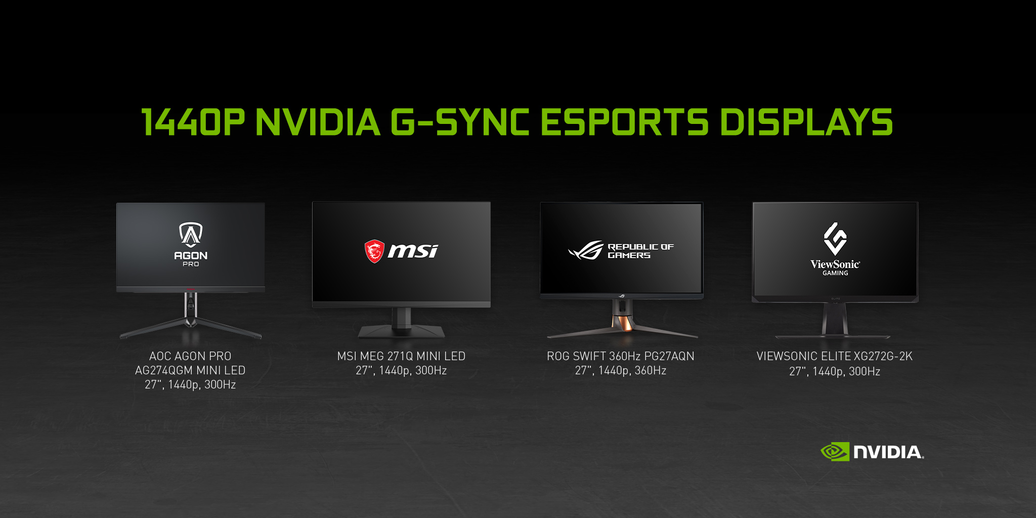 NVIDIA 1440p G-SYNC Sports Displays