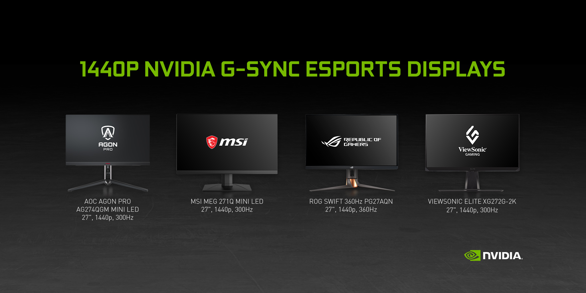 NVIDIA 1440p G-SYNC Esports Displays