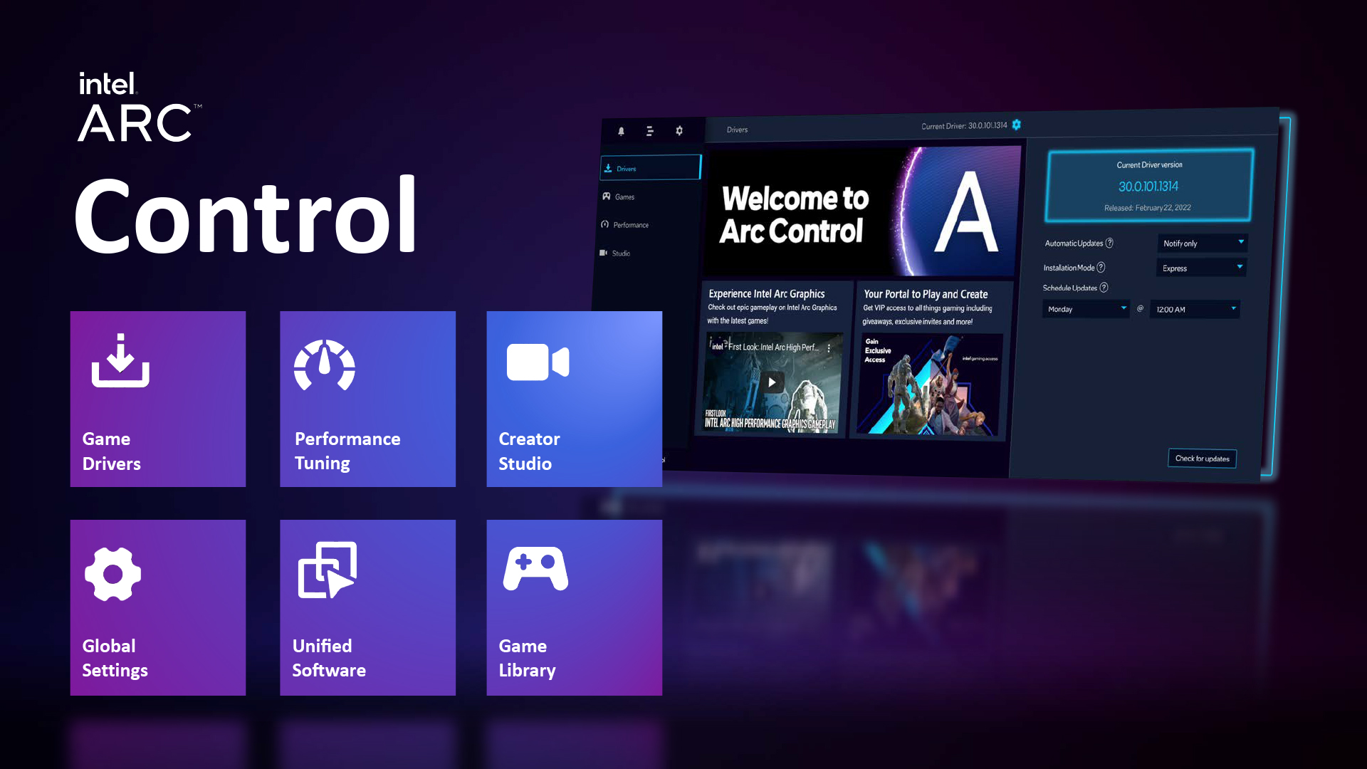 Intel Arc Cntrol Panel