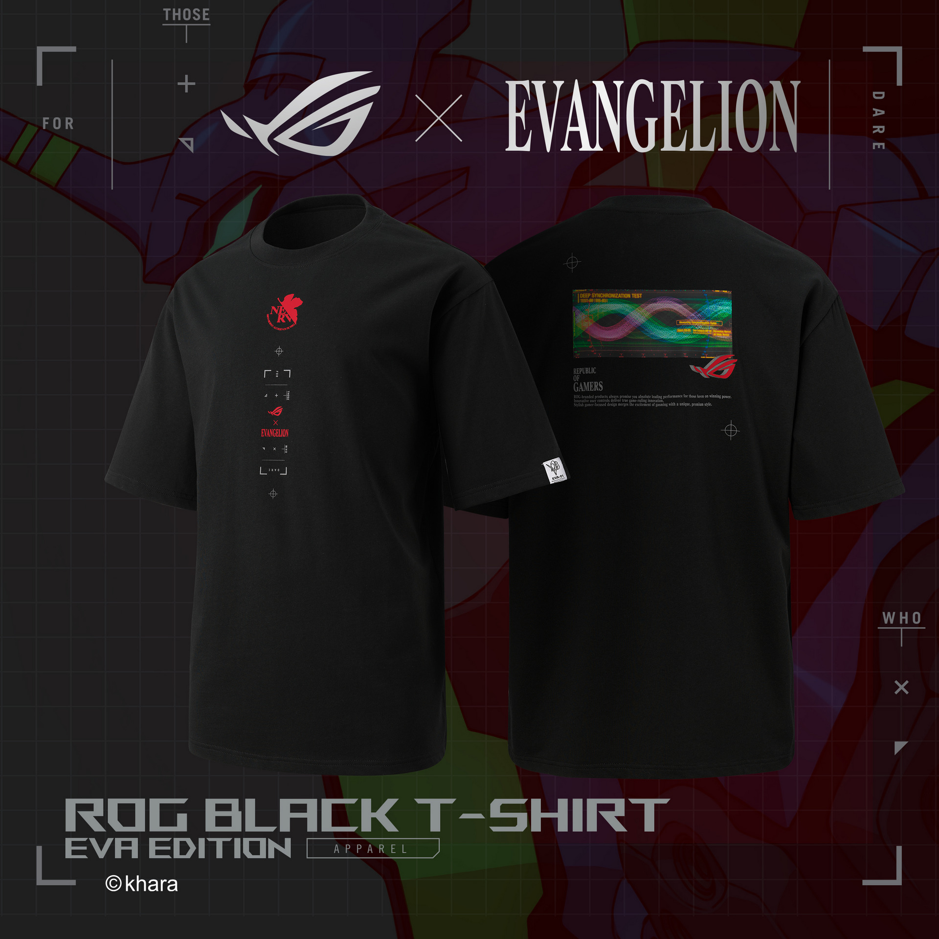 ROG EVANGELION T-Shirt Black