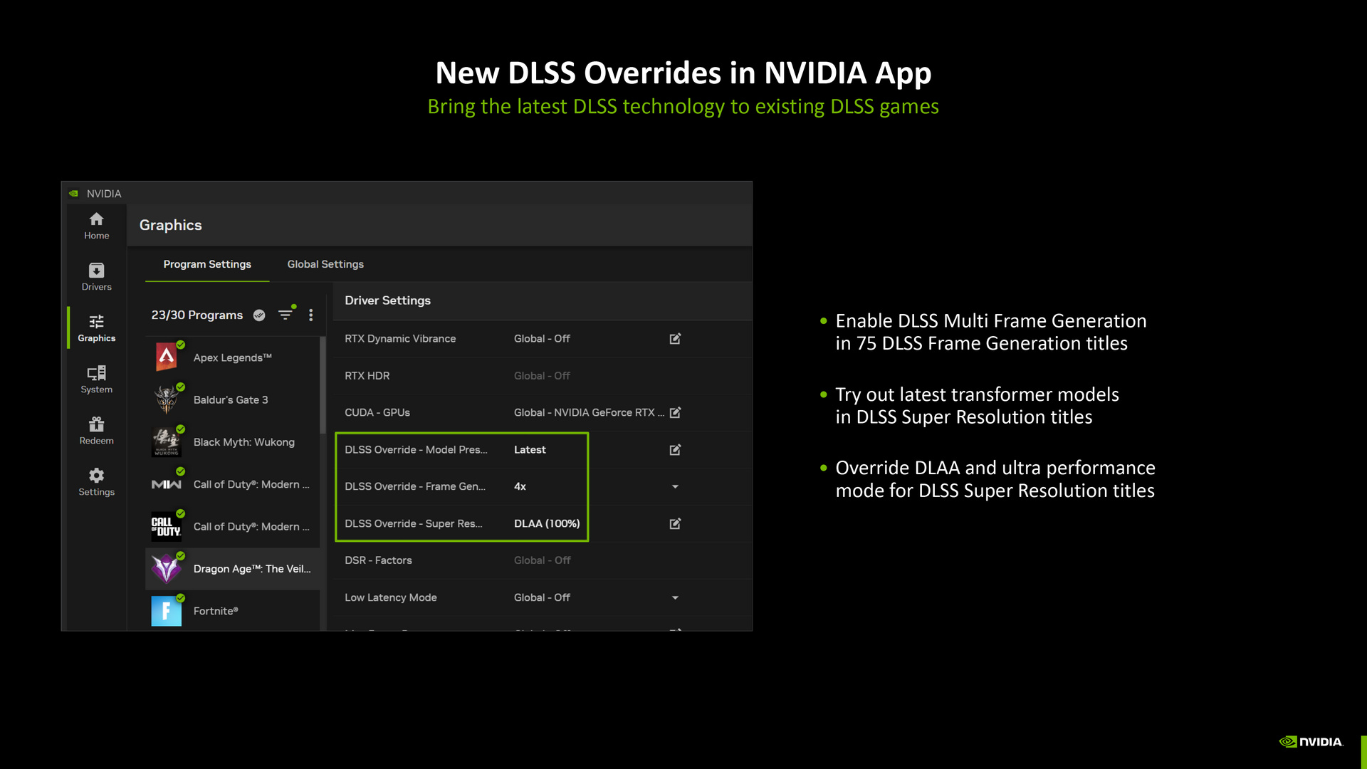 NVIDIA DLSS 4 