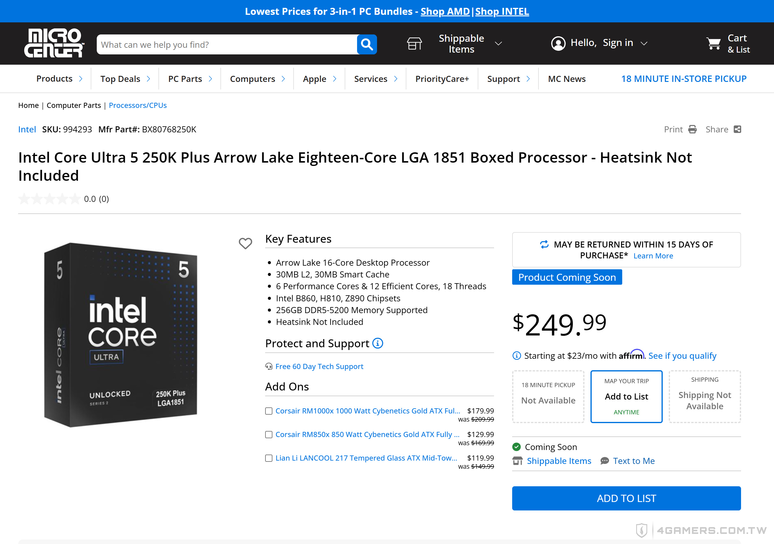 Intel Core Ultra 200S Plus