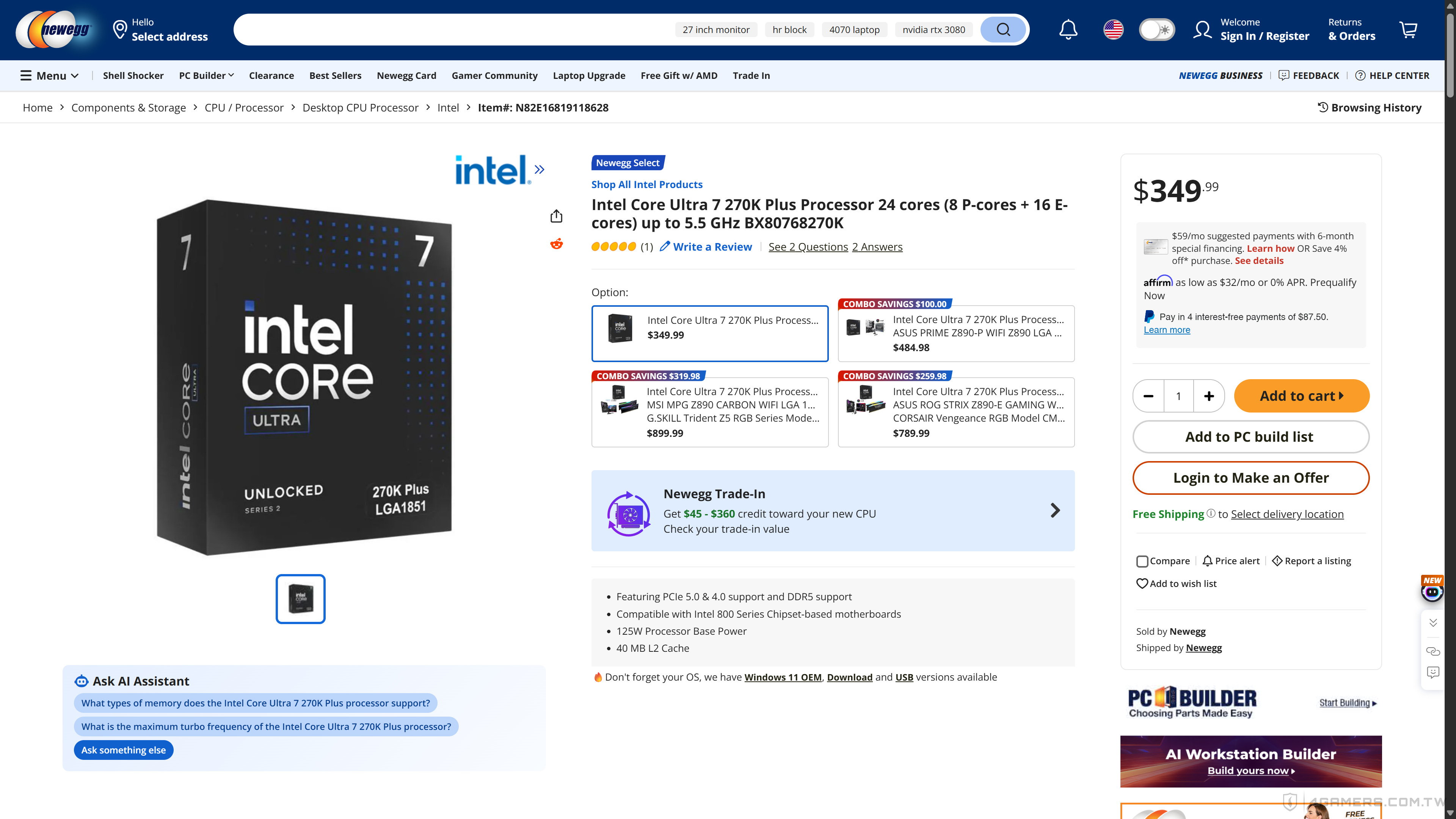 Intel Core Ultra 200S Plus