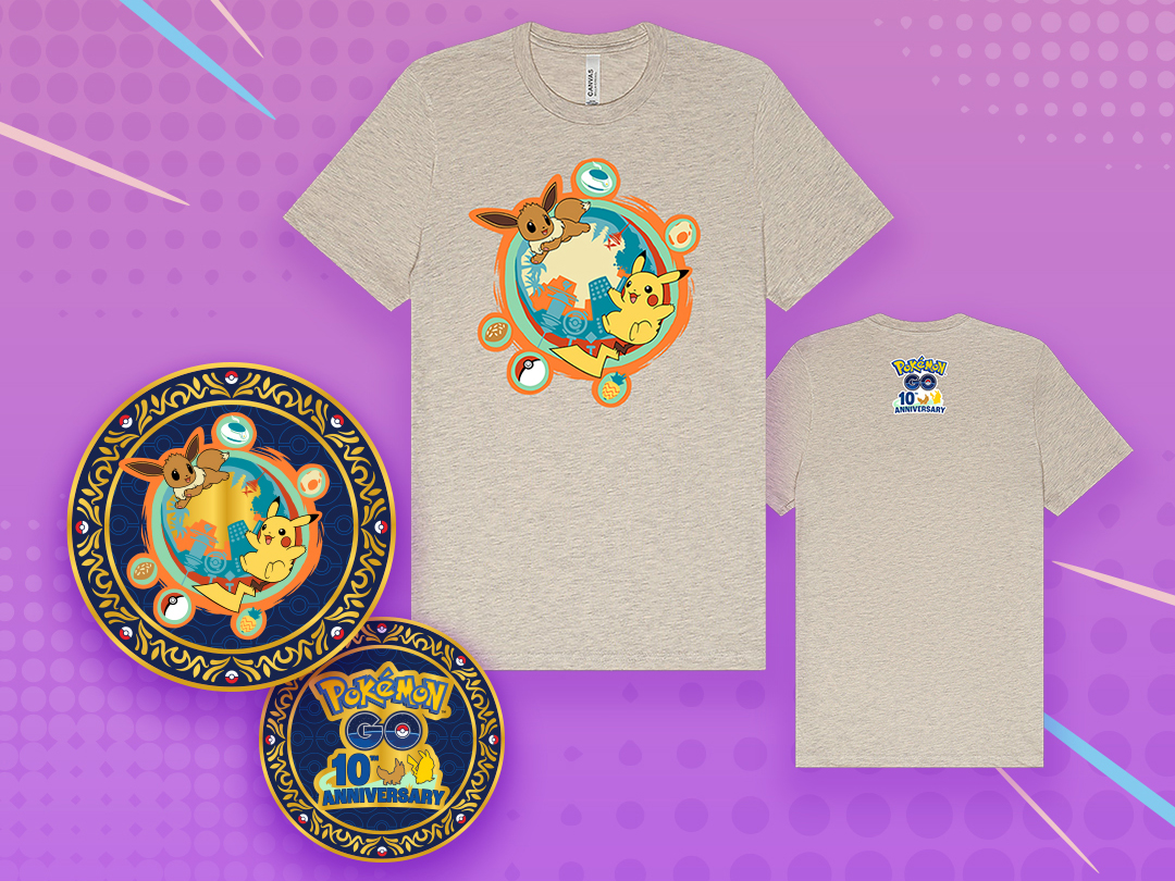 Pokemon GO》推10週年紀念商品，包括2017至今歷代GO Fest T-Shirt與