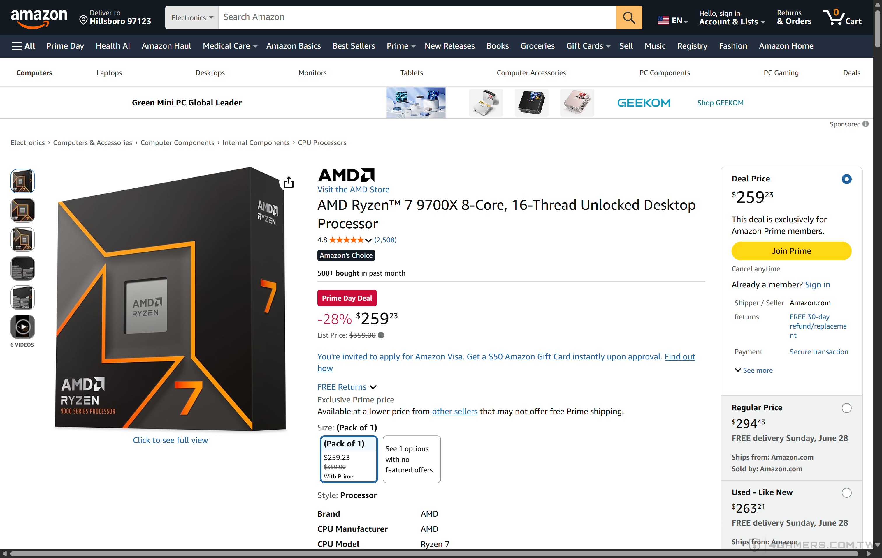 AMD Ryzen 7 9700X