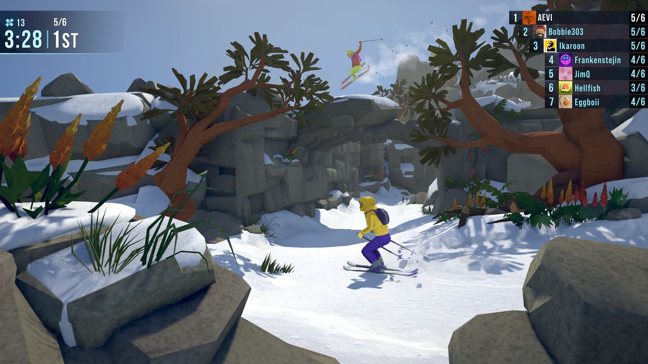多人競速滑雪《Lonely Mountains：Snow Riders》登Steam，俯衝速降征服群山 4Gamers