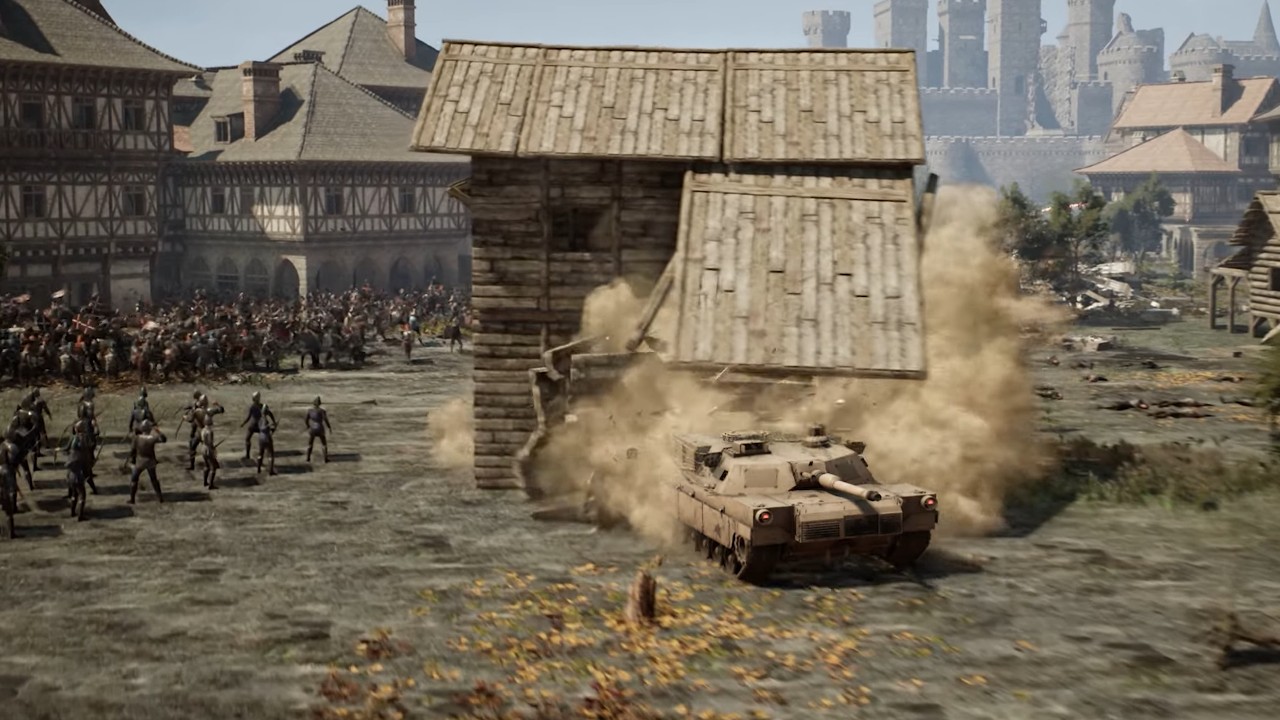 A brand new PV for “Kingmakers” has been launched on Steam within the Middle Ages A bike is racing on the battlefield, and an M1 Abrams is breaking right into a constructing |