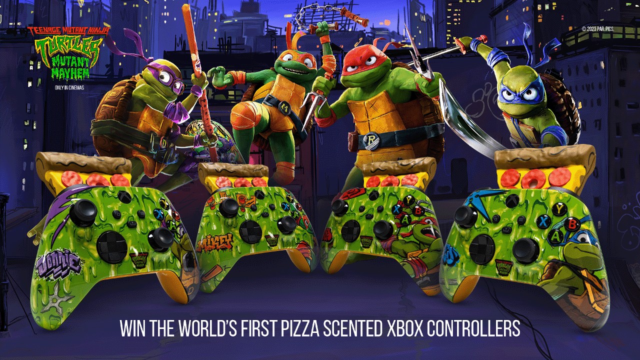 Introducing the Limited-Edition Pizza-Scented Xbox Wireless Controllers for Ninja Turtles Fans