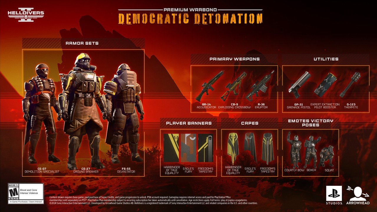 Helldivers 2 Fourth War Bond ‘Democratic Detonation’ Update – New Armor, Weapons, and Spaceship Modules