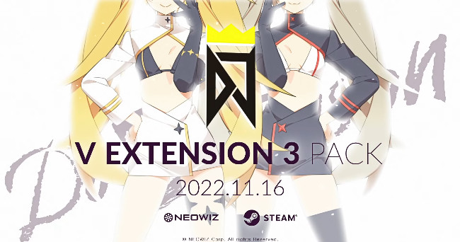 DJMAX Respect V has released a new DLC set, V Extension 3 and announced that it will release a new DLC in 2023 with EZ2ON REBOOT : R !!