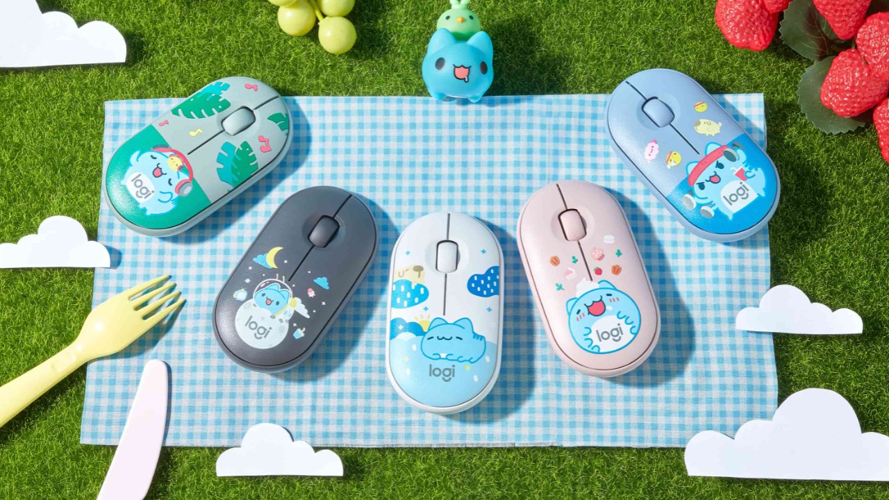 Healing cute master Kabo is here! Logitech X co-branded keyboard and mouse with cats, cats, and worms thumbnail