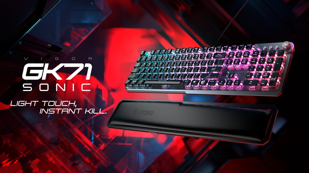 MSI launches new mechanical keyboard, first streaming microphone IMMERSE GV60 unveiled thumbnail