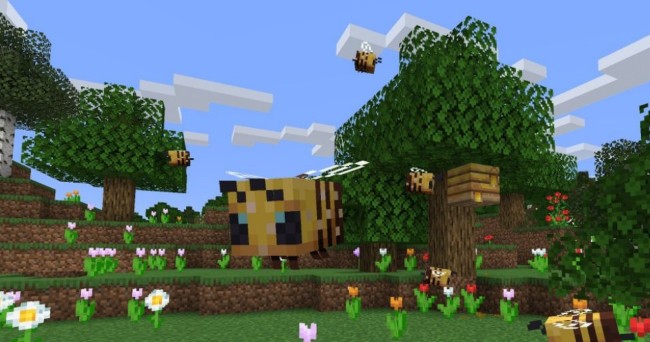 Minecraft 有蜜蜂了 牠長得方方的 而且你還能騎在蜜蜂上 4gamers
