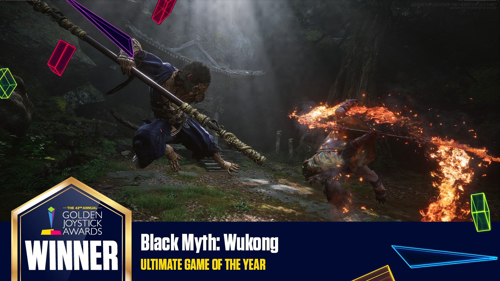 "Black Myth Wukong" won the Golden Joystick Award for Best Game GOTY in