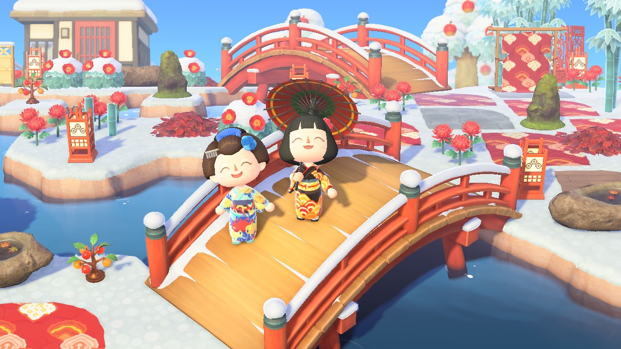 Enjoy the snow, “Animal Crossing Friends Club” Japanese kimono shop Chizo has created a super American Japanese island!  | 4Gamers