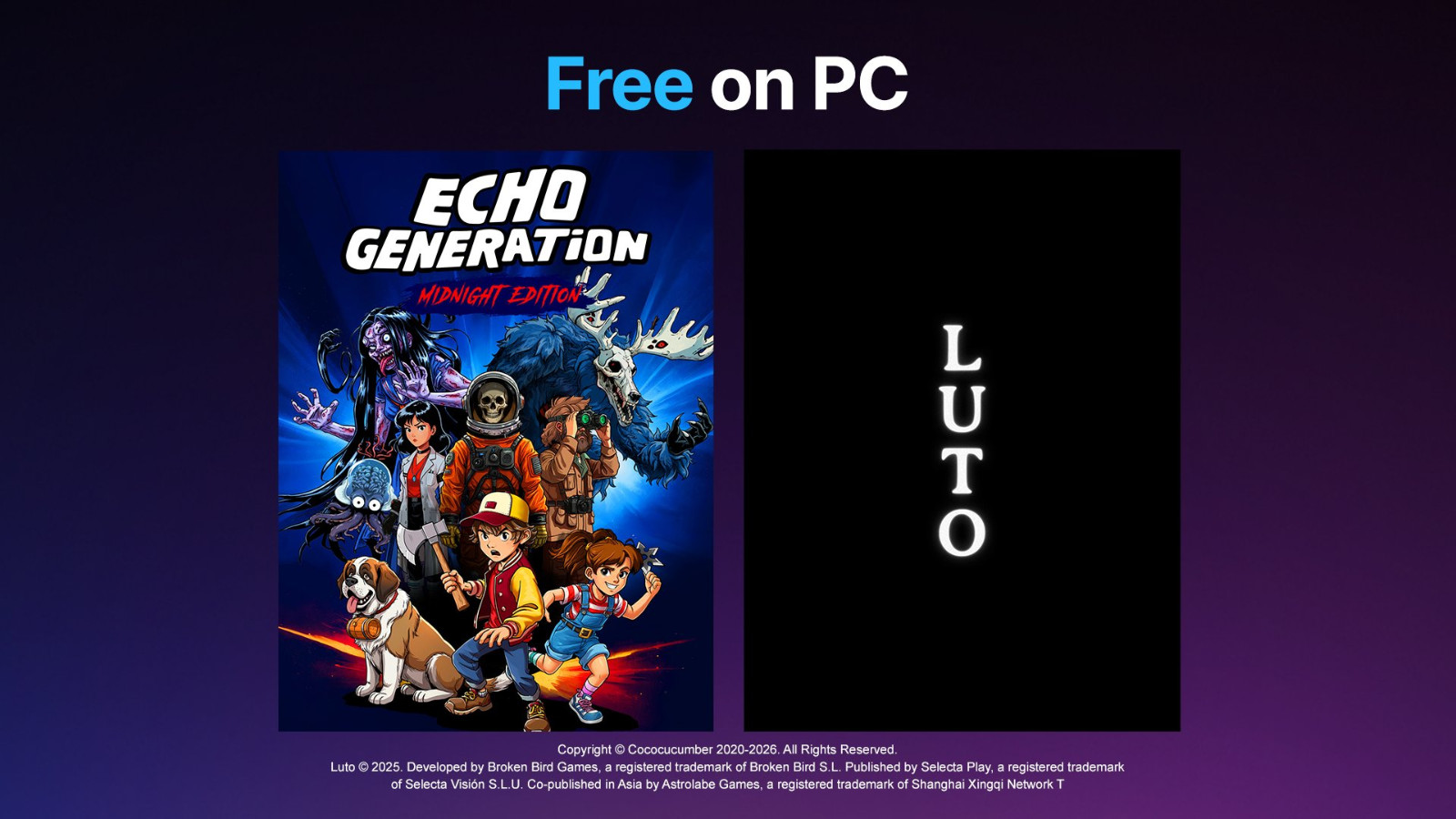 Epic Games Store ประกาศแจก 3 เกมอินดี้ได้แก่ Together After Dark , Echo Generation: Midnight Edition และ Luto ให้ไปรับกันแบบฟรี ๆ