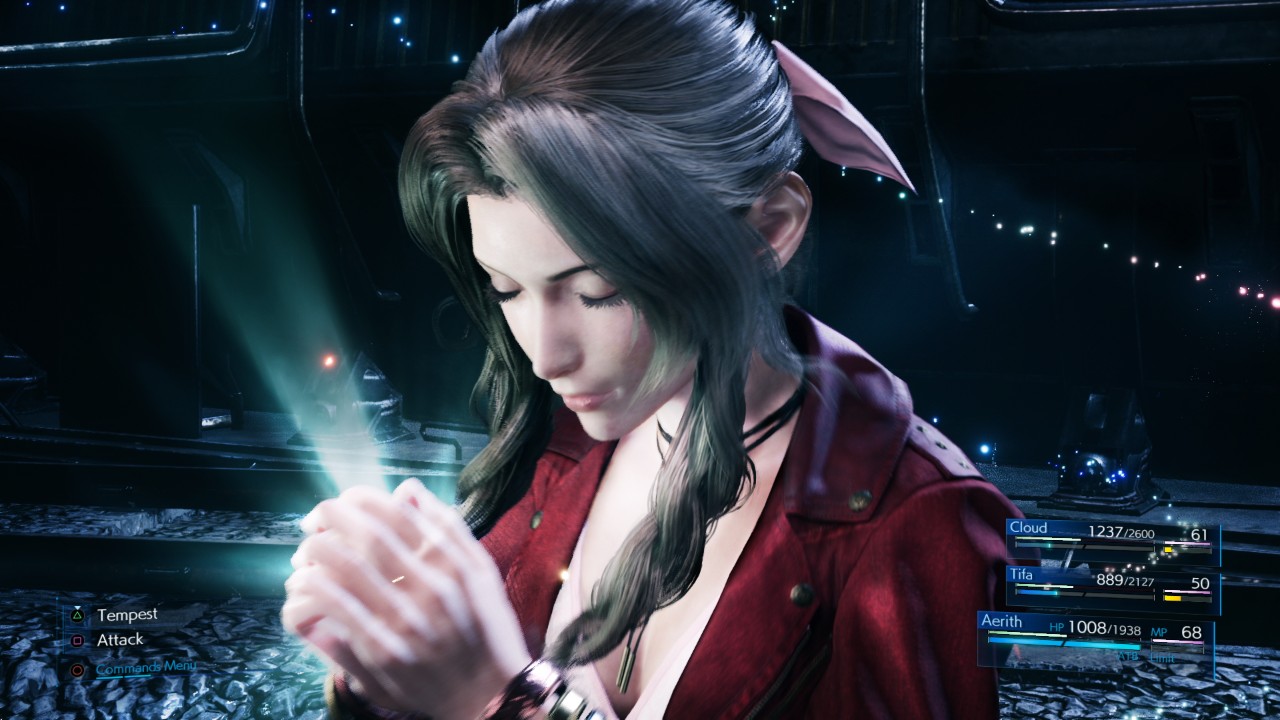 Or is it that scene !?  Actor Aerith says it took over four hours to film a mocap with Sephiroth actor.