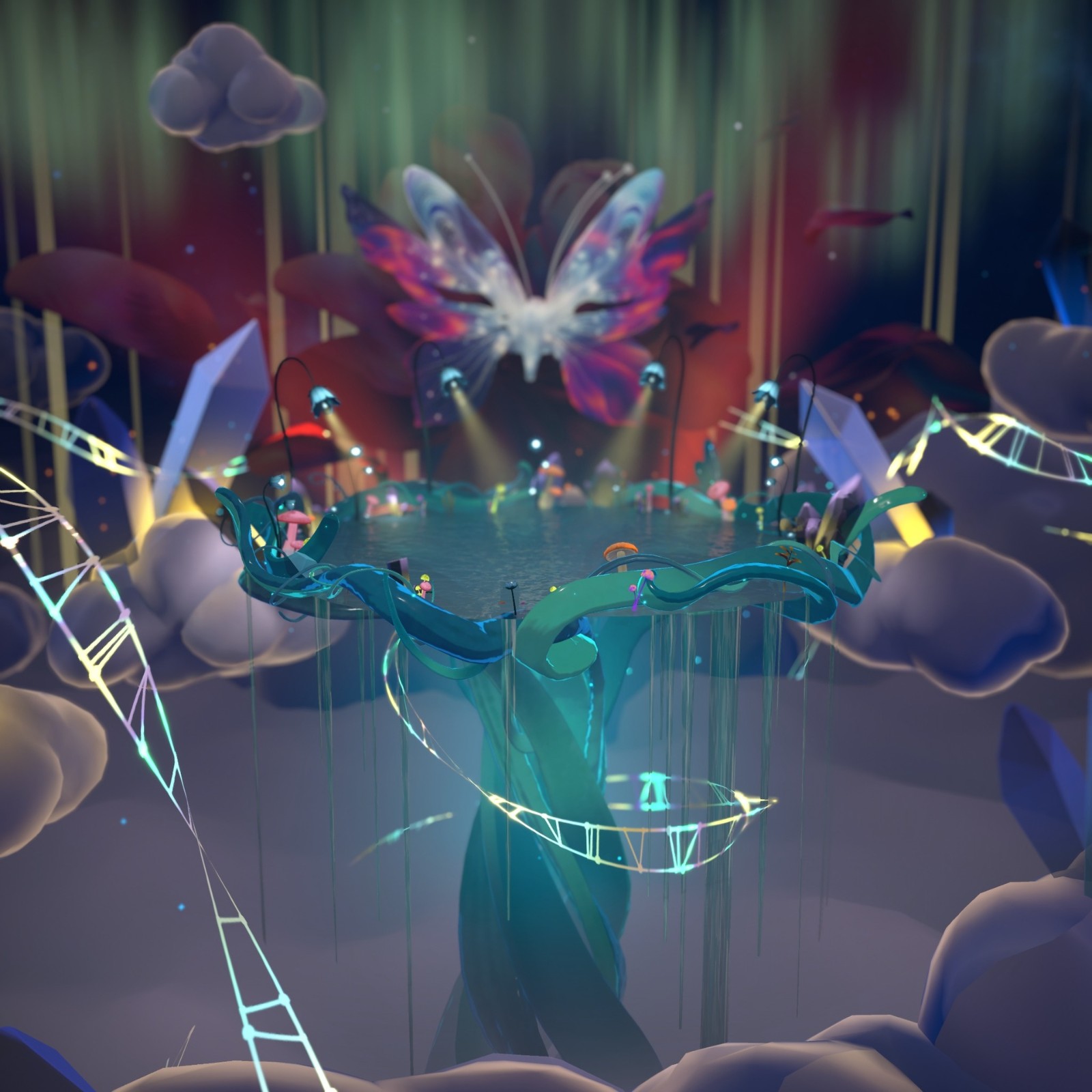 圖4：第三屆金V獎打造「夢境花語」3D舞台 B