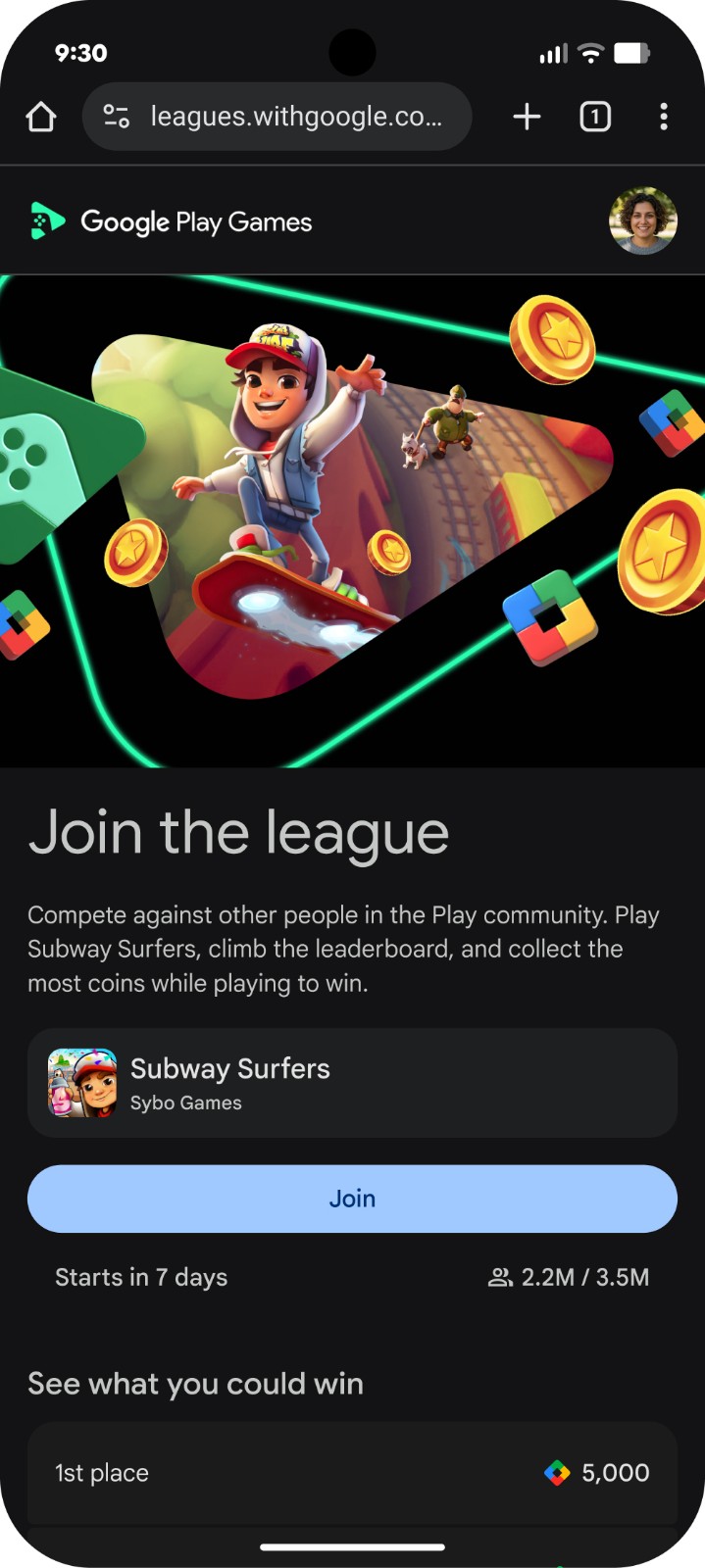 Google Play 遊戲積分排位