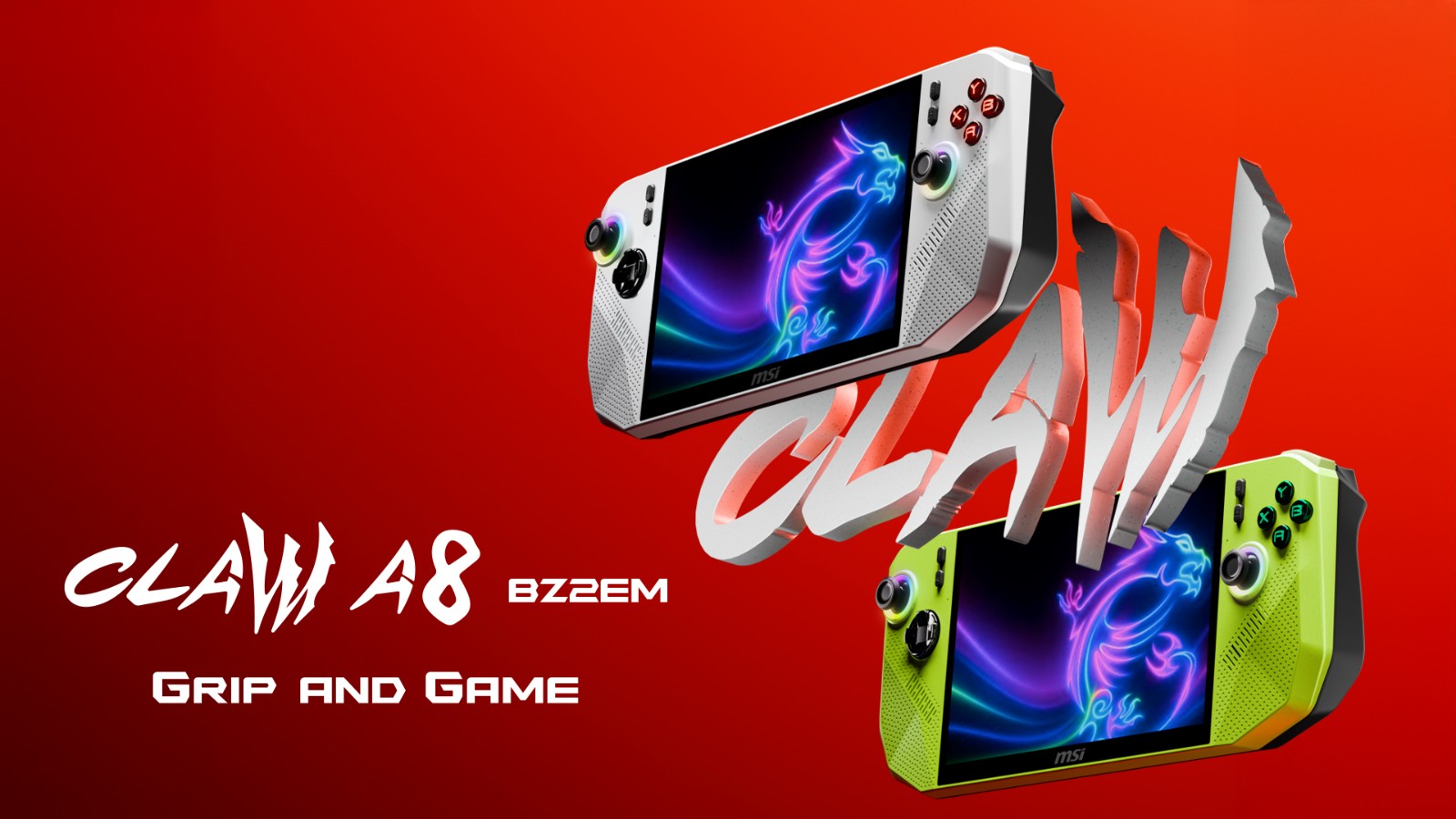 07_全新Claw A8擁有吸睛的設計美學，搭載 AMD Ryzen™ Z2 Extreme 處理器，為玩家帶來流暢遊戲體驗