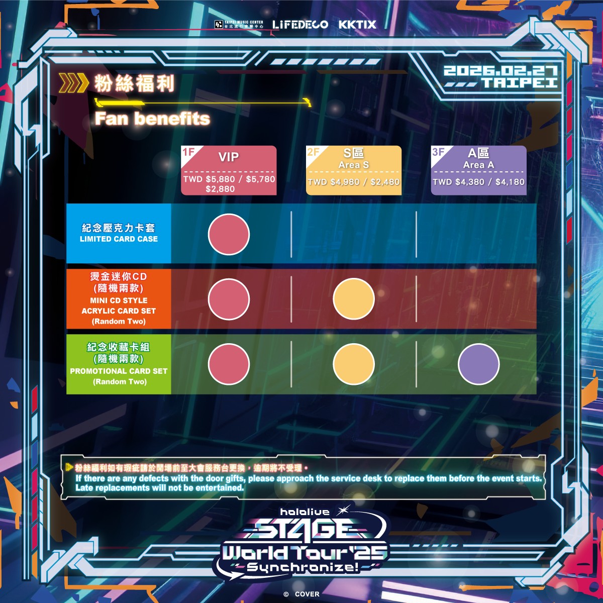 hololive STAGE世巡2025台北站3大特典及票務懶人包12/15開放首波實名