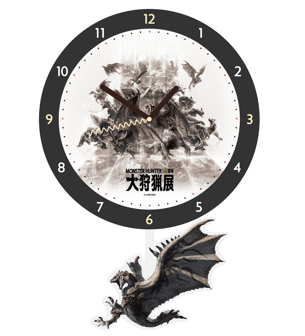 圖4. 《Monster Hunter 20周年-大狩獵展》搖擺時鐘,建議售價:新台幣790元
