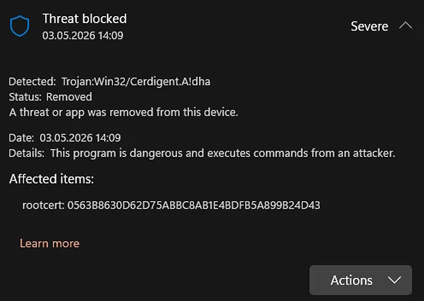 cerdigent-false-positive