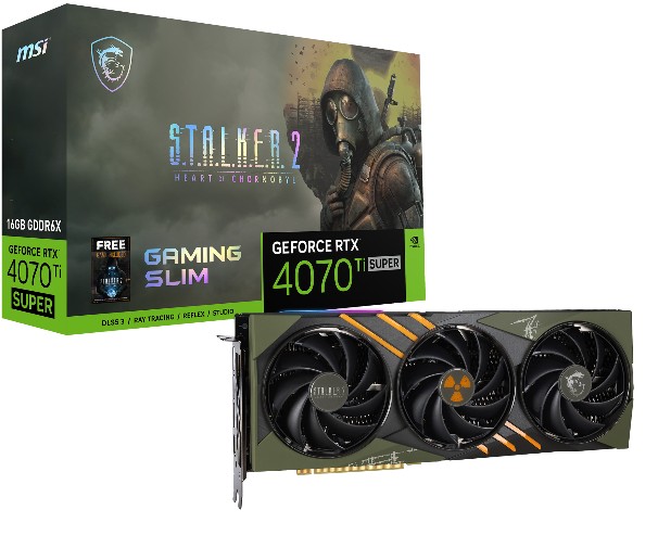 GeForce RTX™ 4070 Ti SUPER 16G GAMING SLIM STALKER 2 EDITION顯示卡