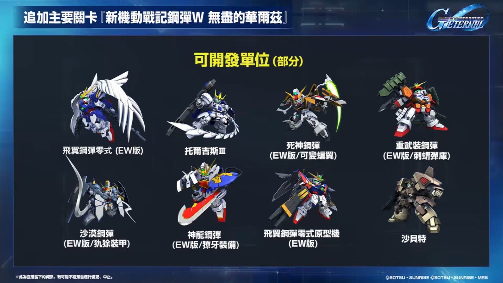 【G世代永恆】更新計畫直播 6-27 screenshot