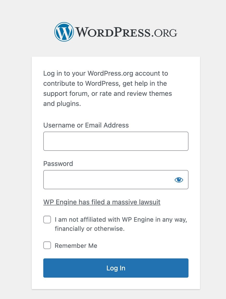 wordpress-org-login-page-wpengine-lawsuit