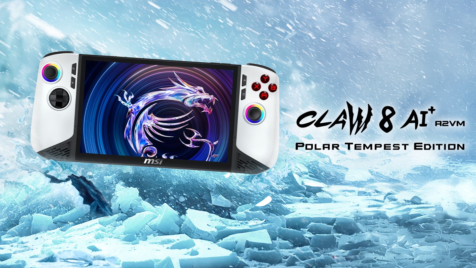 08_Claw 8 AI+極地風暴限定版以精緻優雅的白色搭配閃耀UV 塗層