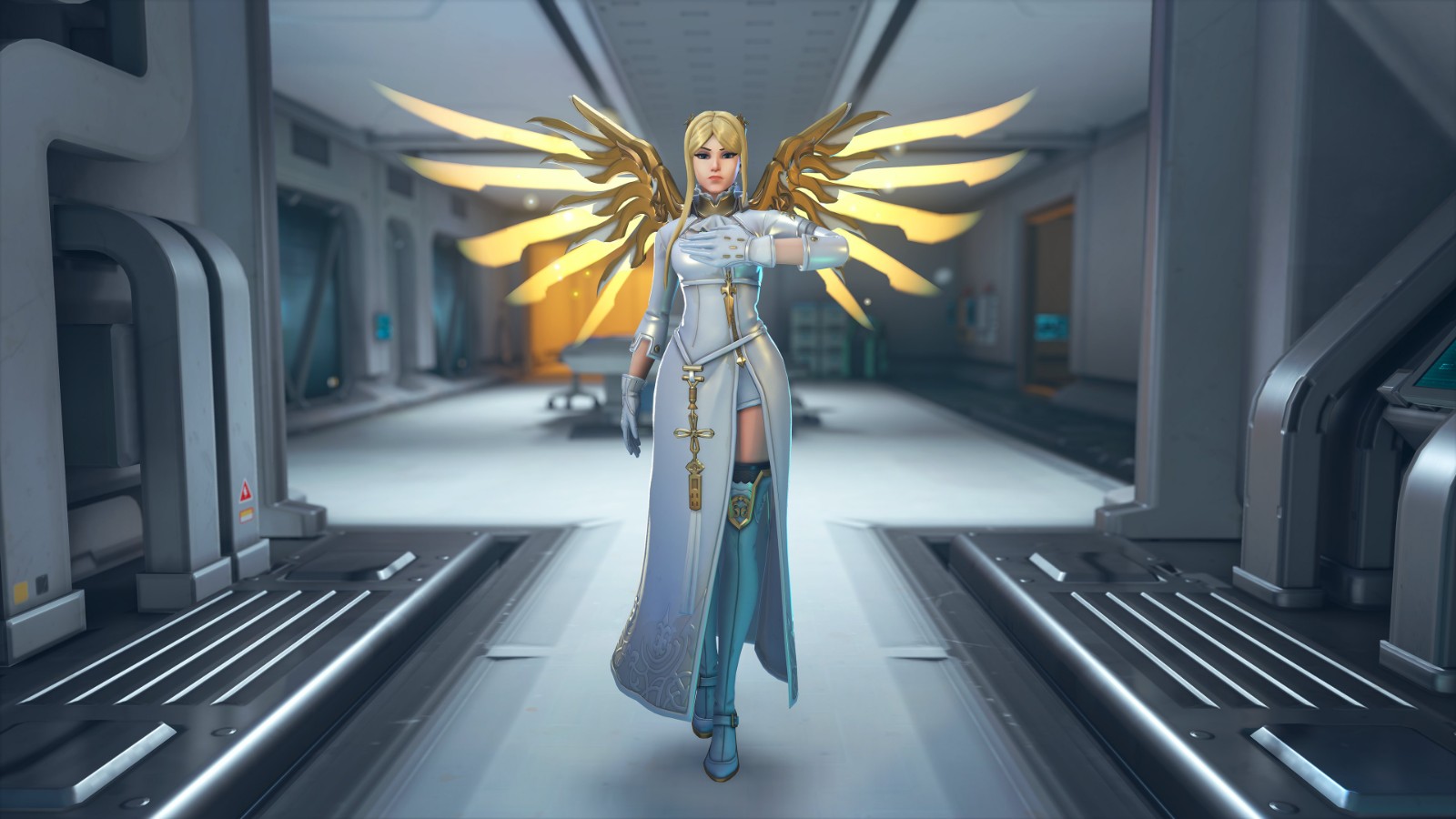 慈悲化身懷特司令官從高處指引眾人，成為風暴中的沉穩之聲