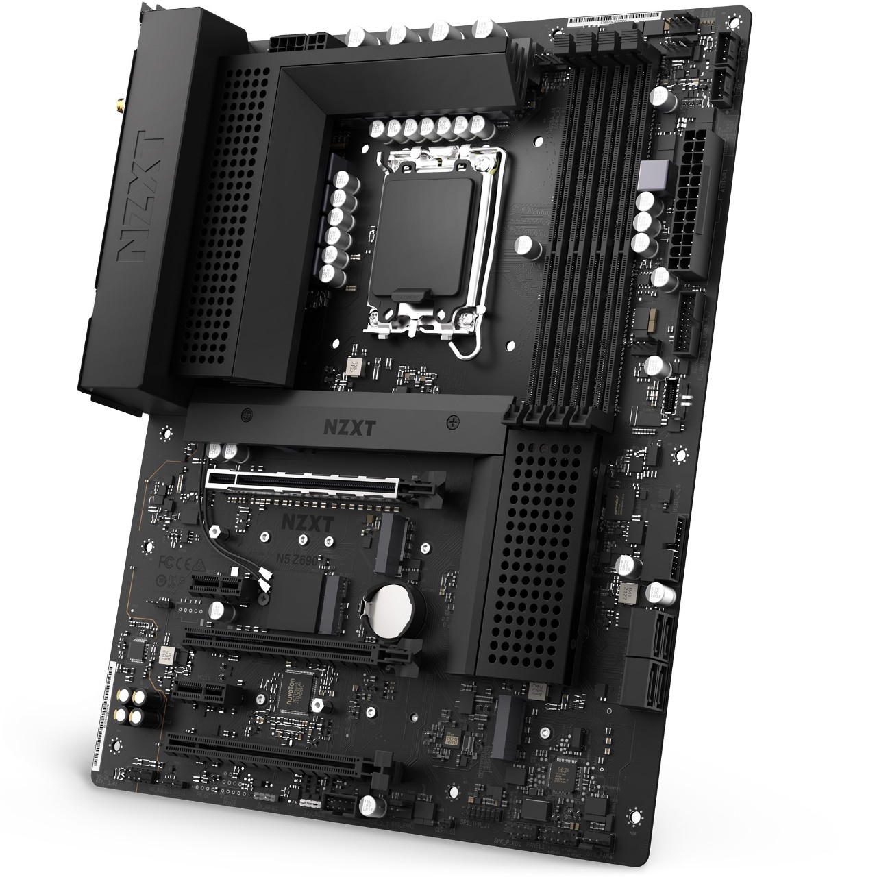 Motherboard_N5-Z690_Black_Upright-with-M2-cover_png-clear-background