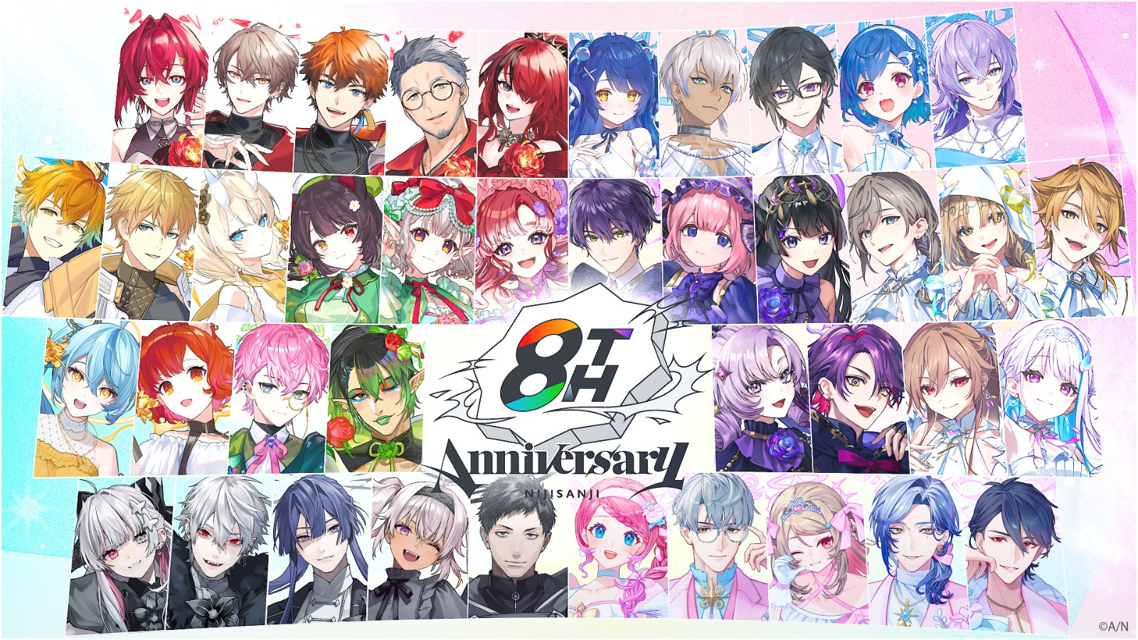 彩虹社40人八屬性紀念服！「NIJISANJI 8th Anniversary」紀念商品與