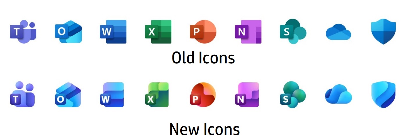 Microsoft-365-Old-Icons-Vs-new