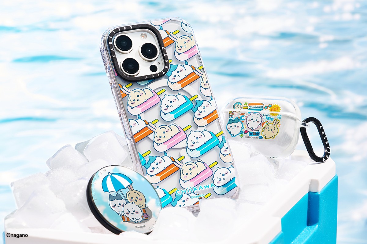 圖3. 吉伊卡哇 x CASETiFY 聯名系列以夏日泳池派對為主題，與超人氣療癒 IP《吉伊卡哇》可愛角色們一同玩耍、享受日光浴