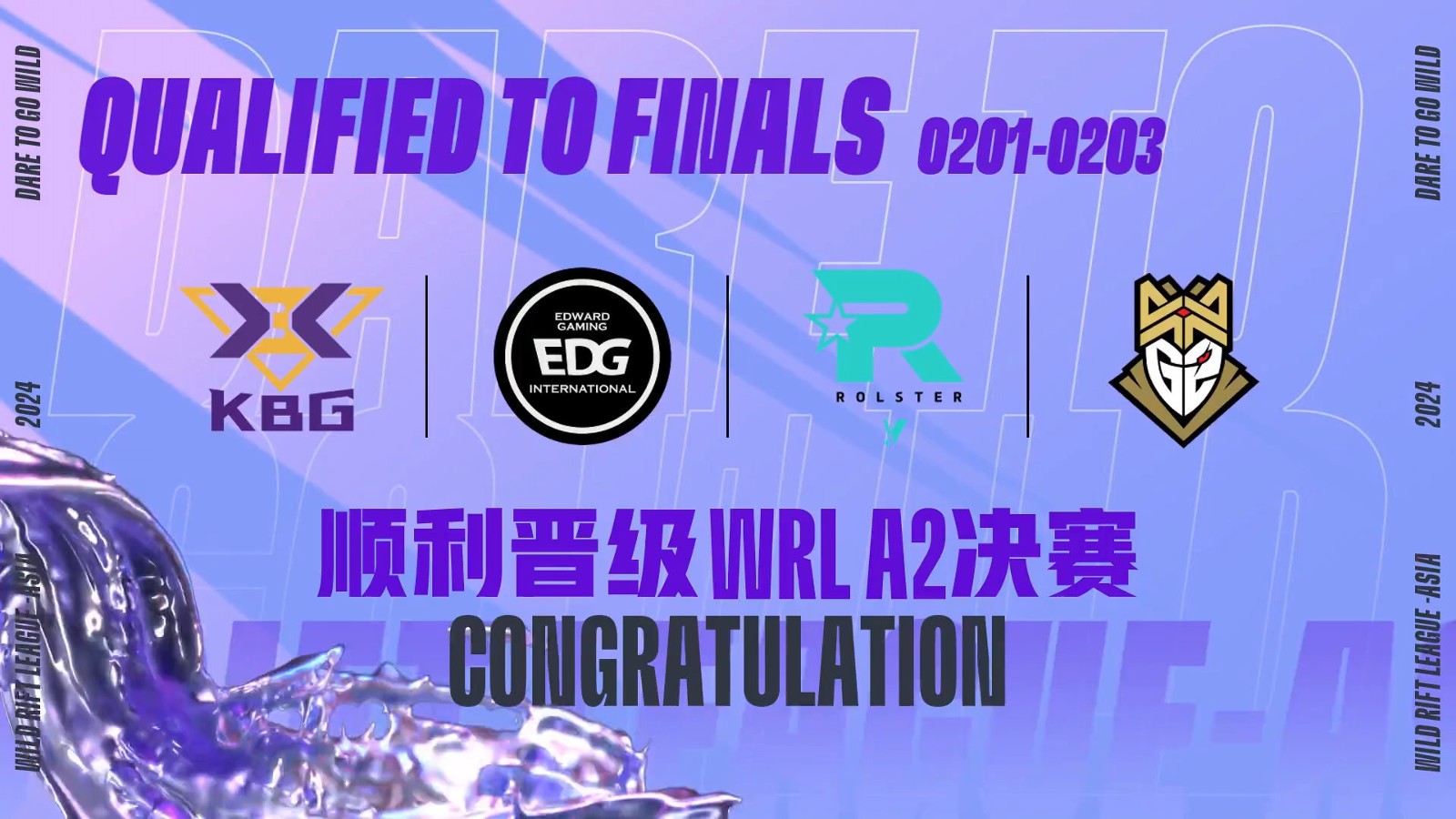 Team List to Finals WRL2