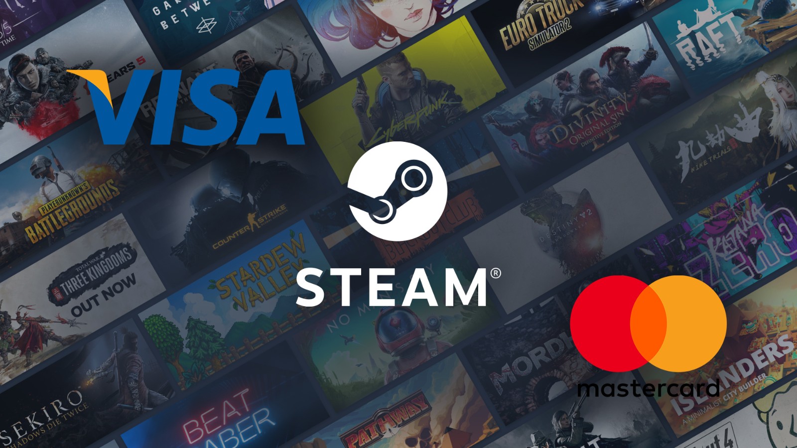 steam visa mastercard