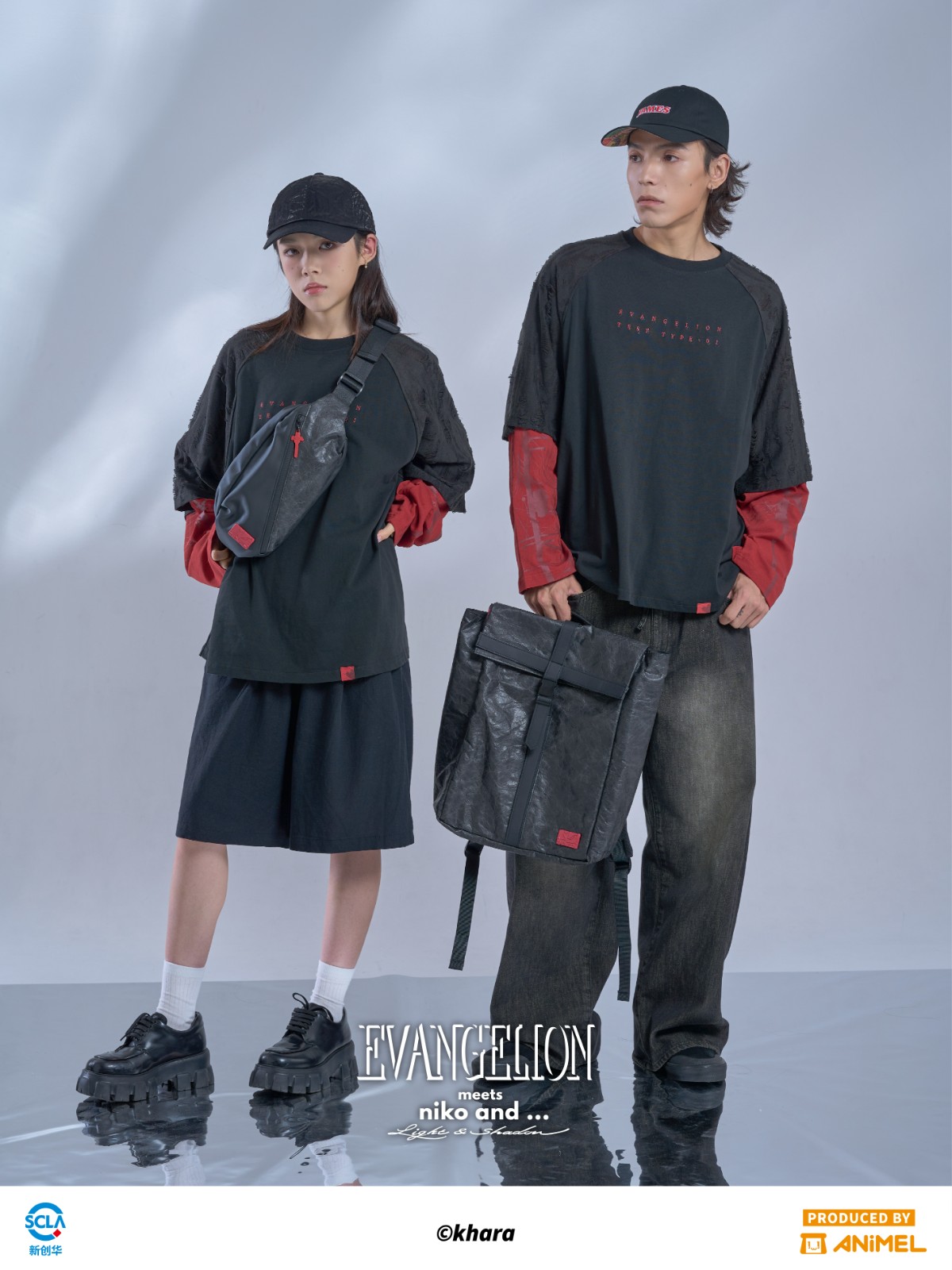 新世紀福音戰士聯名雙肩後背包-一色 1,990元