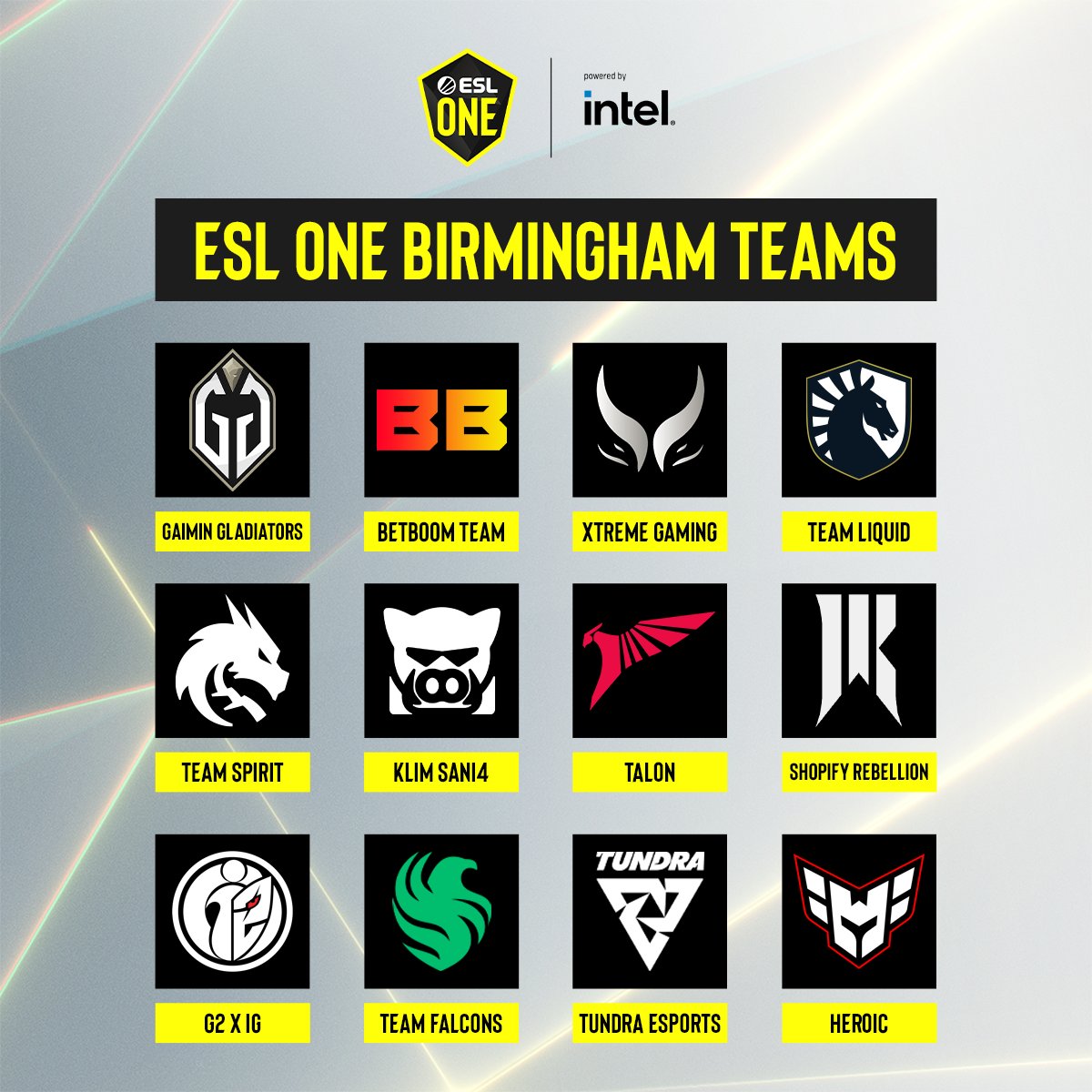 16 team list esl birmingham2024