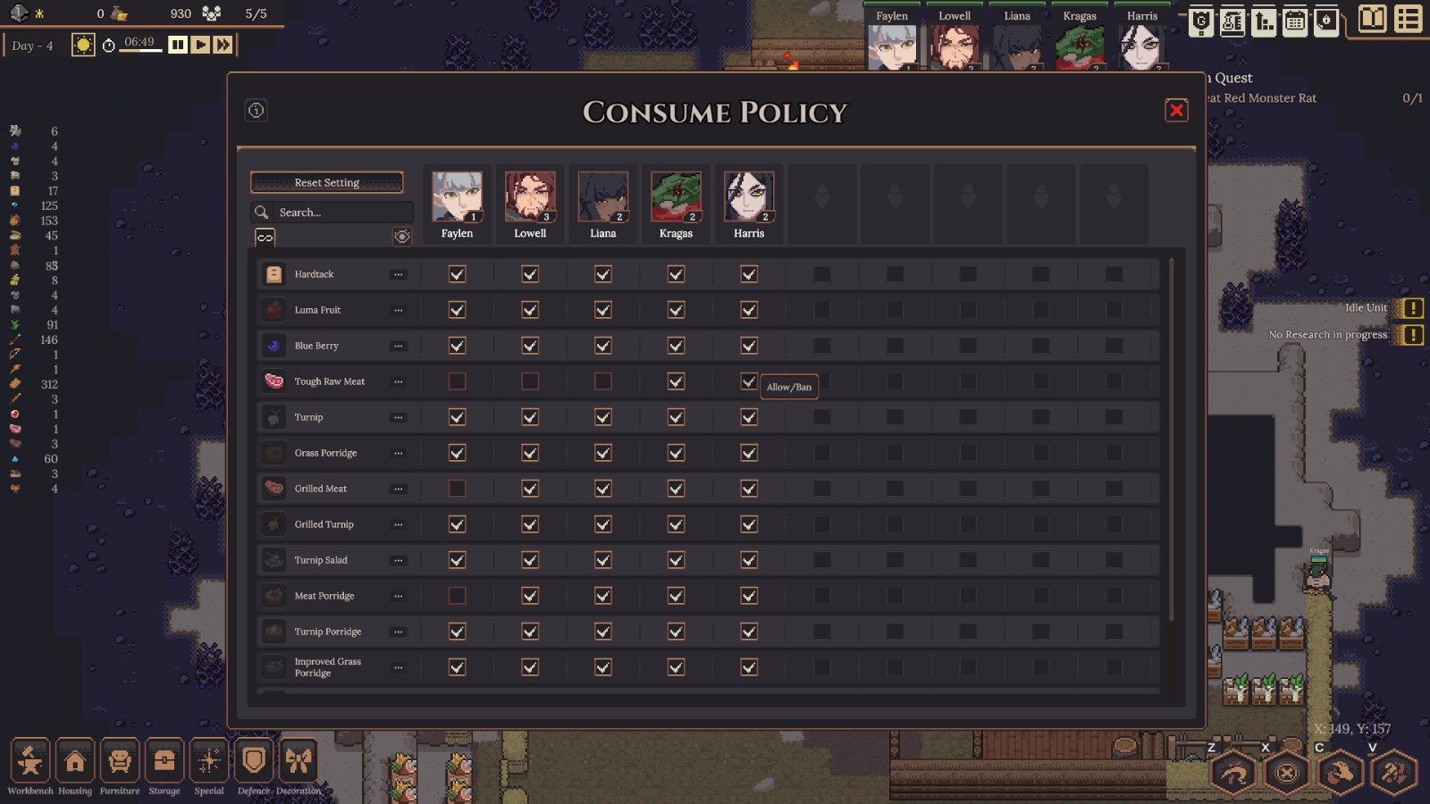 DungeonSettlers_ConsumePolicy